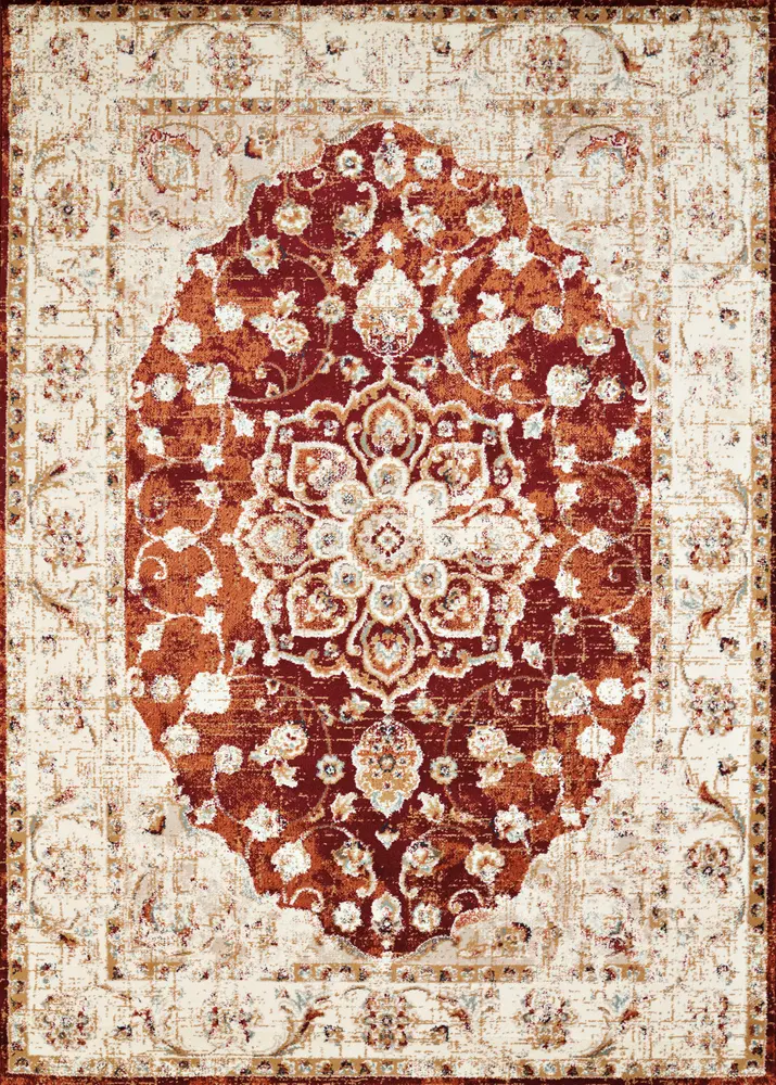 United Weavers Bridges Ponte Vecchio Crimson Accent Rug 1'10