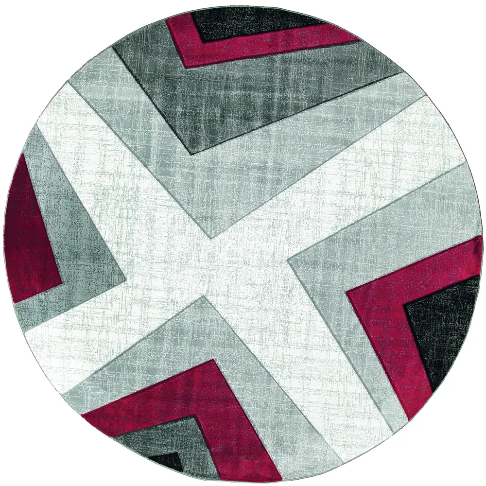 United Weavers Bristol Zine Red Round Rug 7'10