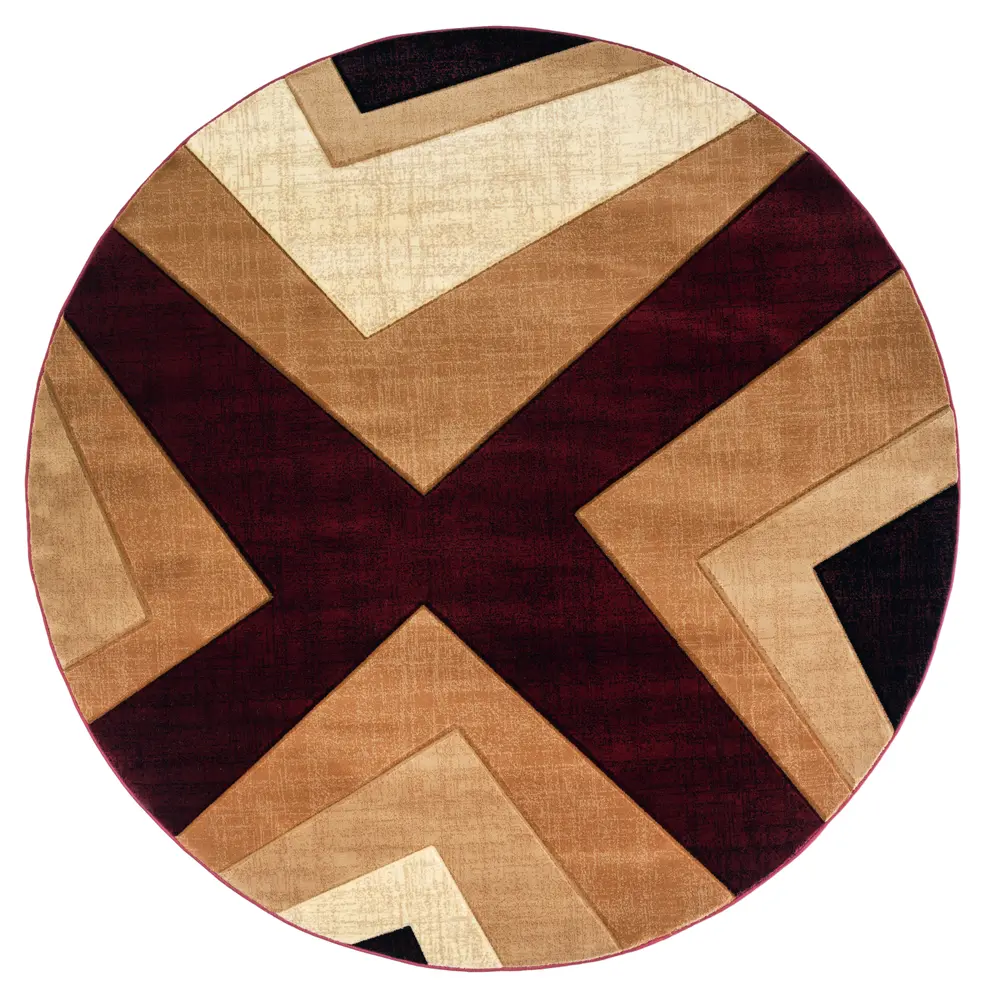 United Weavers Bristol Zine Burgundy Round Rug 7'10