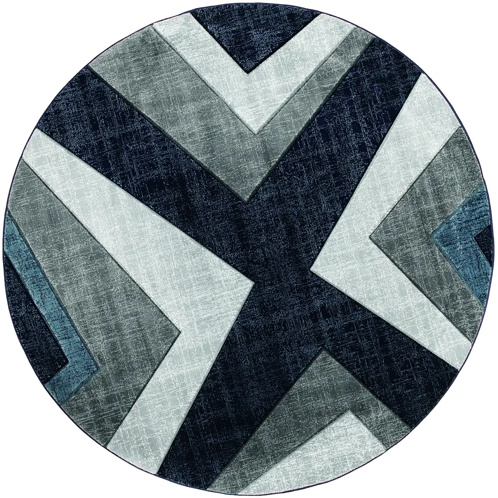 United Weavers Bristol Zine Navy Round Rug 7'10
