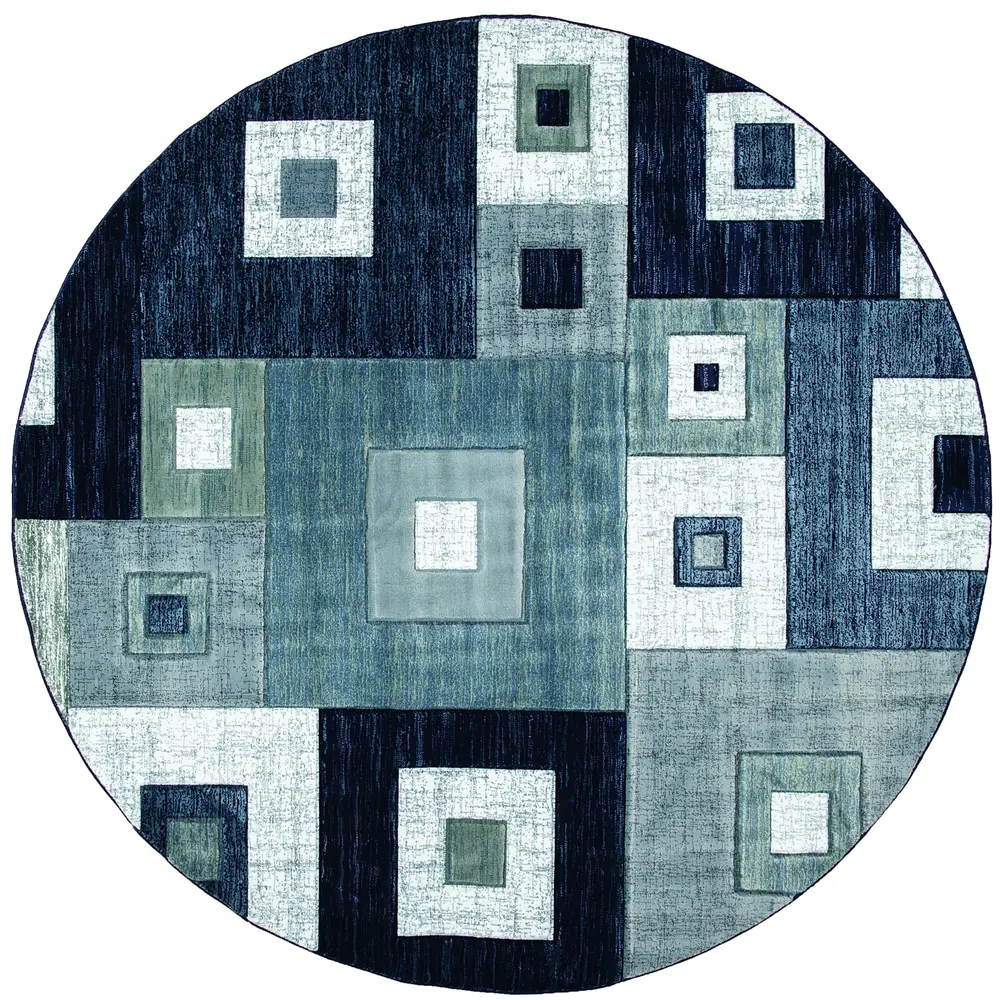 United Weavers Bristol Cicero Navy Round Rug 7'10