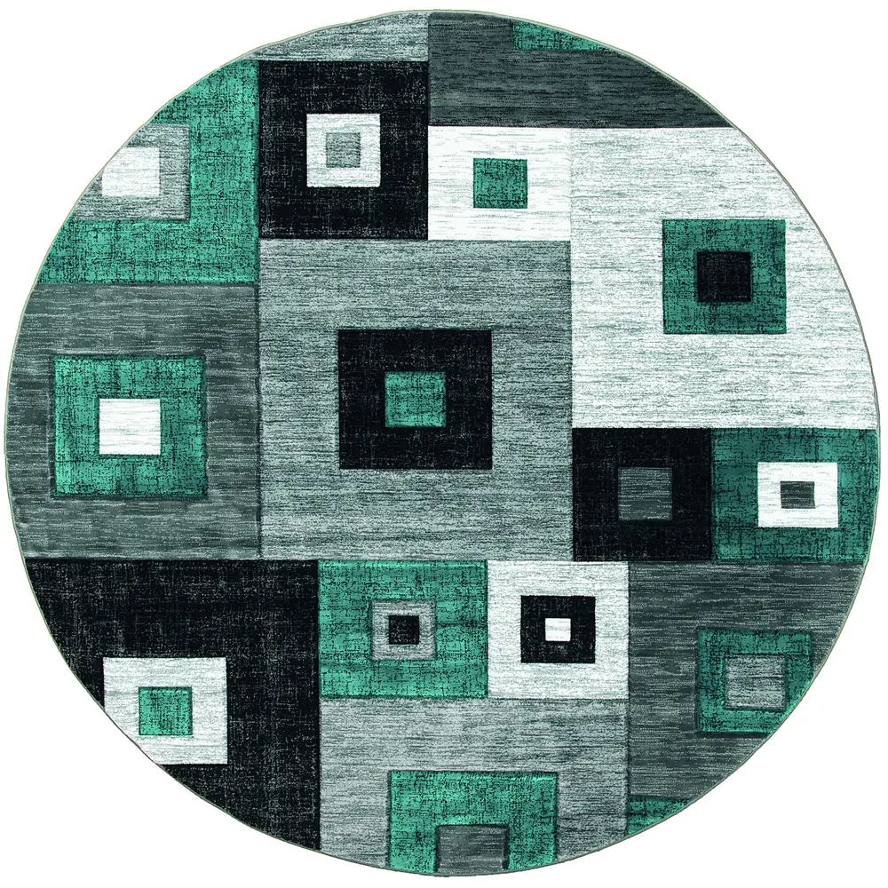 United Weavers Bristol Cicero Turquoise Round Rug 7'10