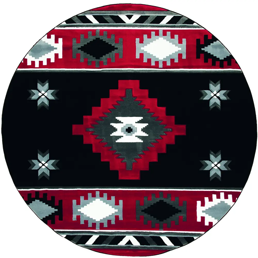 United Weavers Bristol Caliente Red Round Rug 7'10