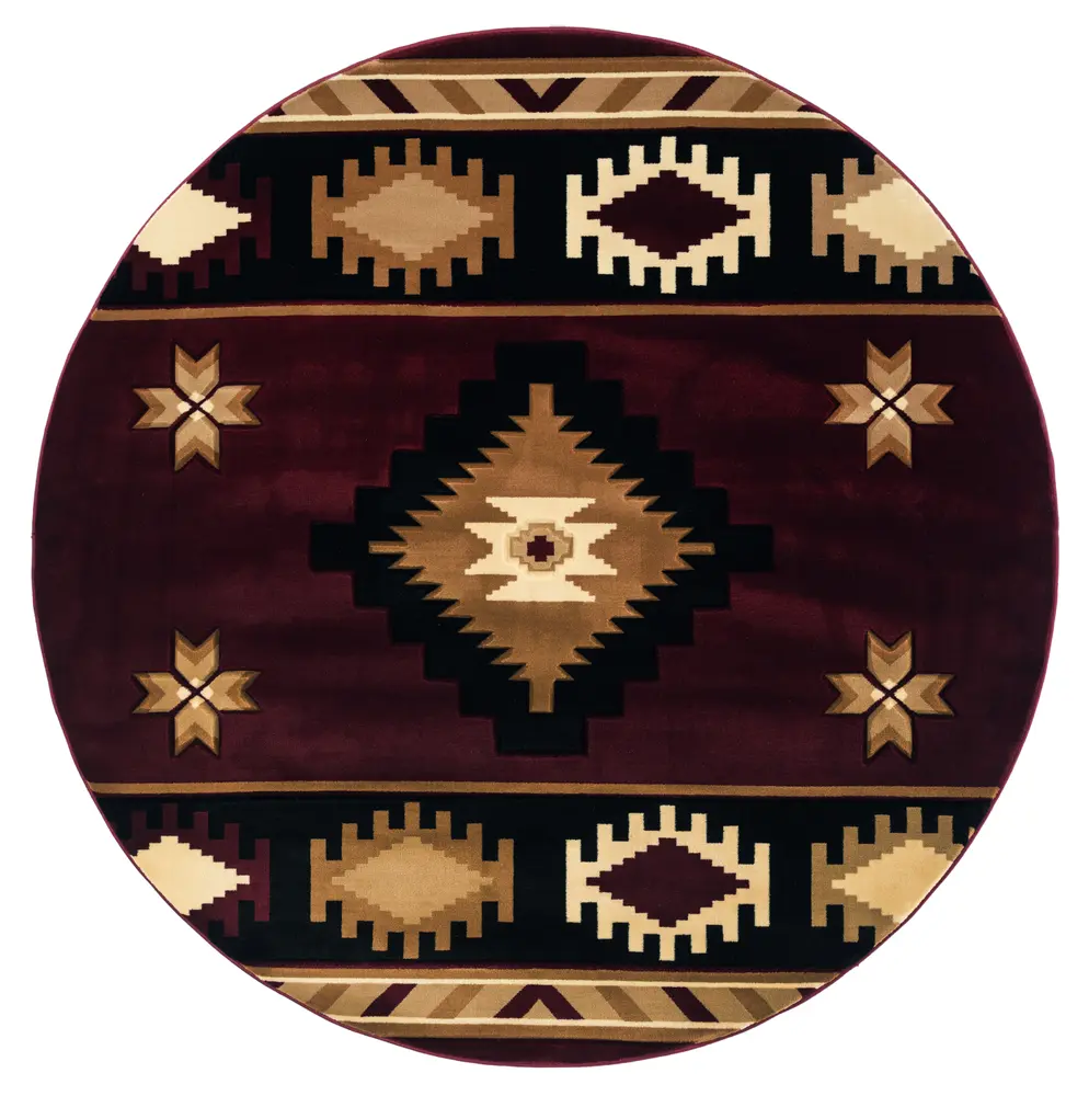 United Weavers Bristol Caliente Burgundy Round Rug 7'10
