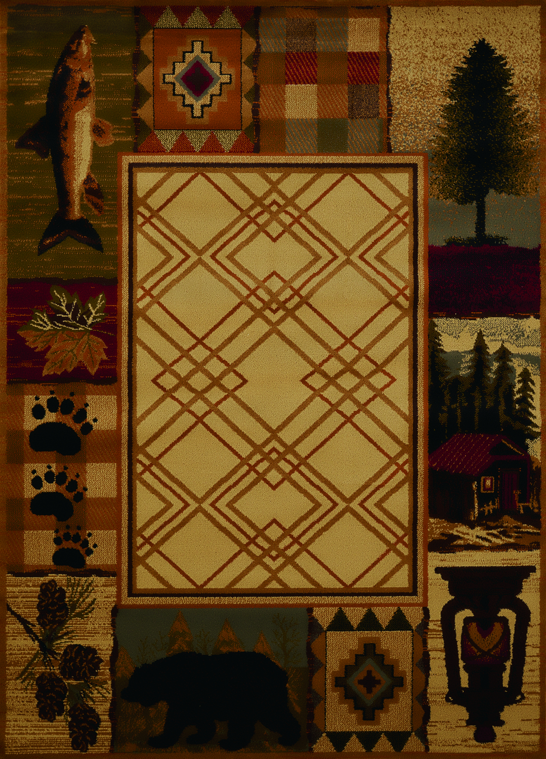 Affinity Mountain Lake Natural Accent Rug 1'10