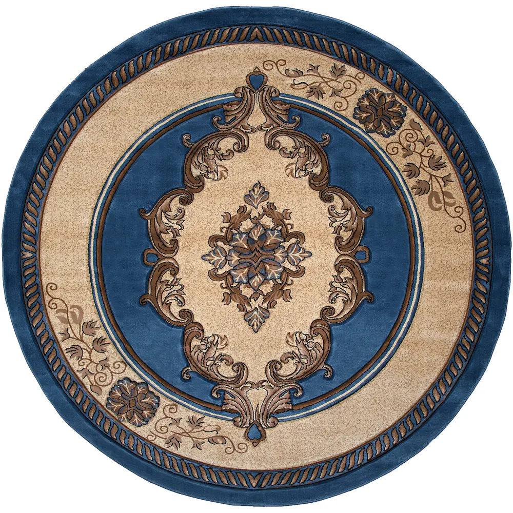 United Weavers Bristol Fallon Blue Round Rug 7'10