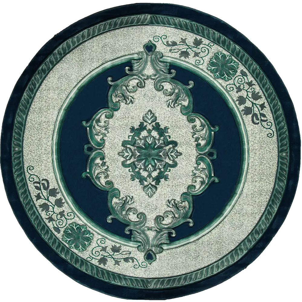 United Weavers Bristol Fallon Aqua Round Rug 7'10