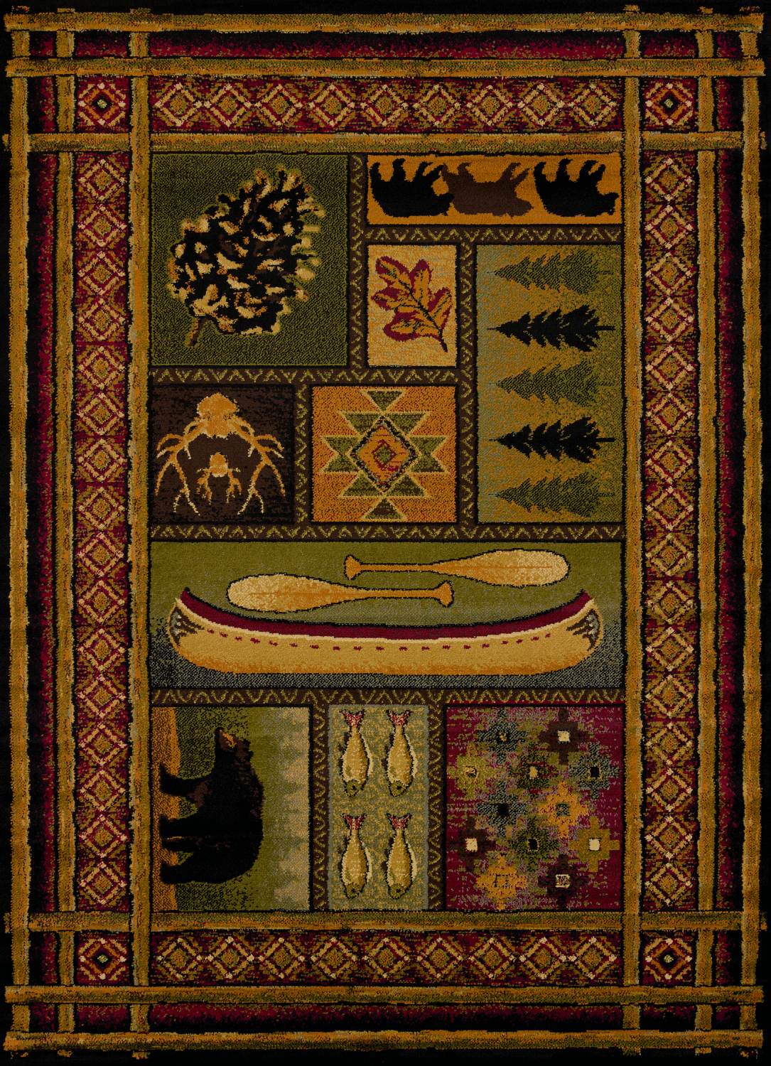 Affinity Lodge Canvas Multi Accent Rug 1'10