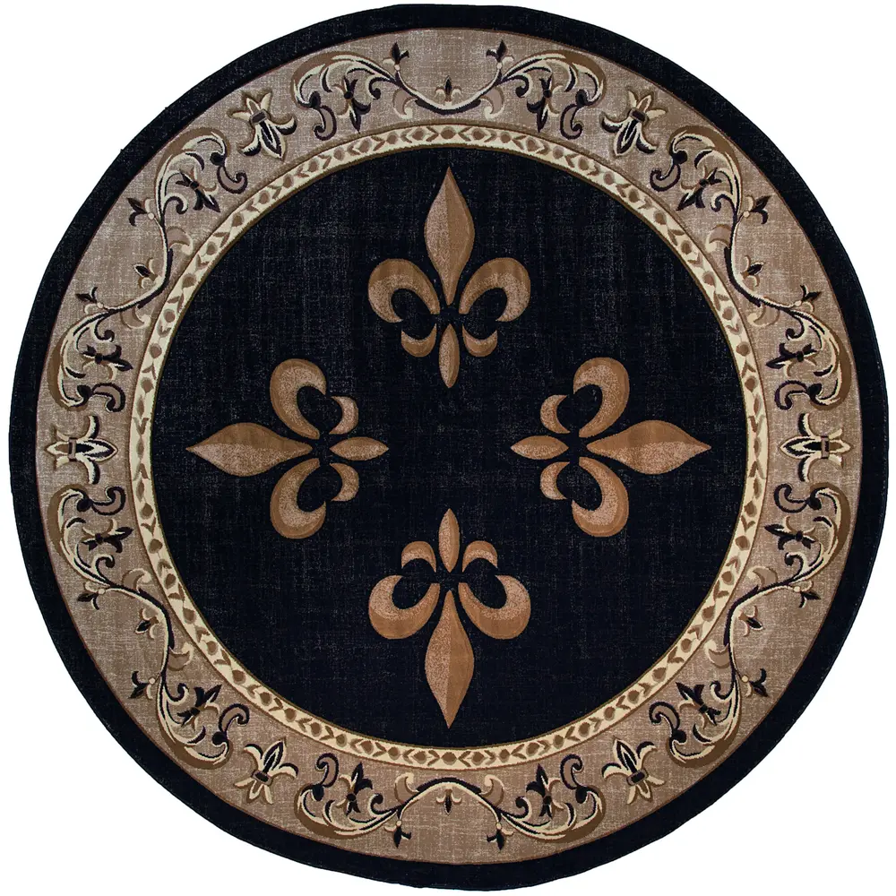 United Weavers Bristol Casselton Beige Round Rug 7'10