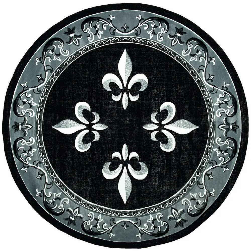 United Weavers Bristol Casselton Black Round Rug 7'10