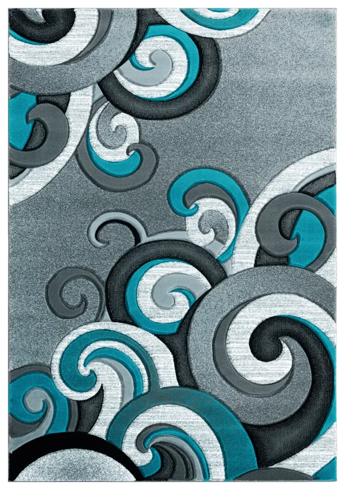 United Weavers Bristol Rhiannon Turquoise Area Rug 7'10