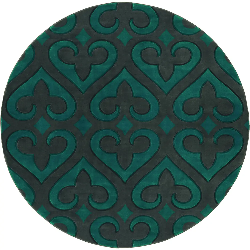 United Weavers Bristol Heartland Turquoise Round Rug 7'10