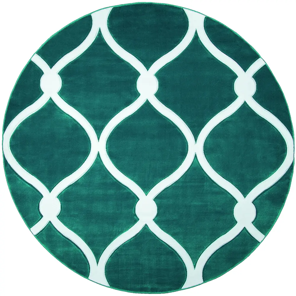 United Weavers Bristol Rodanthe Turquoise Round Rug 7'10
