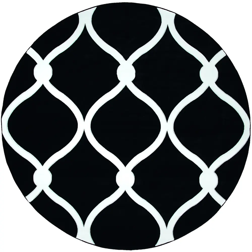 United Weavers Bristol Rodanthe Black Round Rug 7'10
