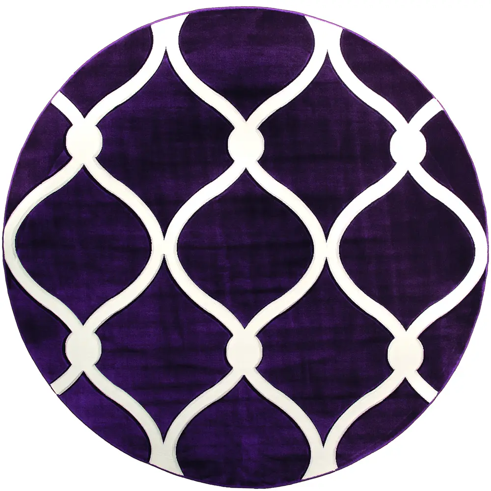 United Weavers Bristol Rodanthe Plum Round Rug 7'10