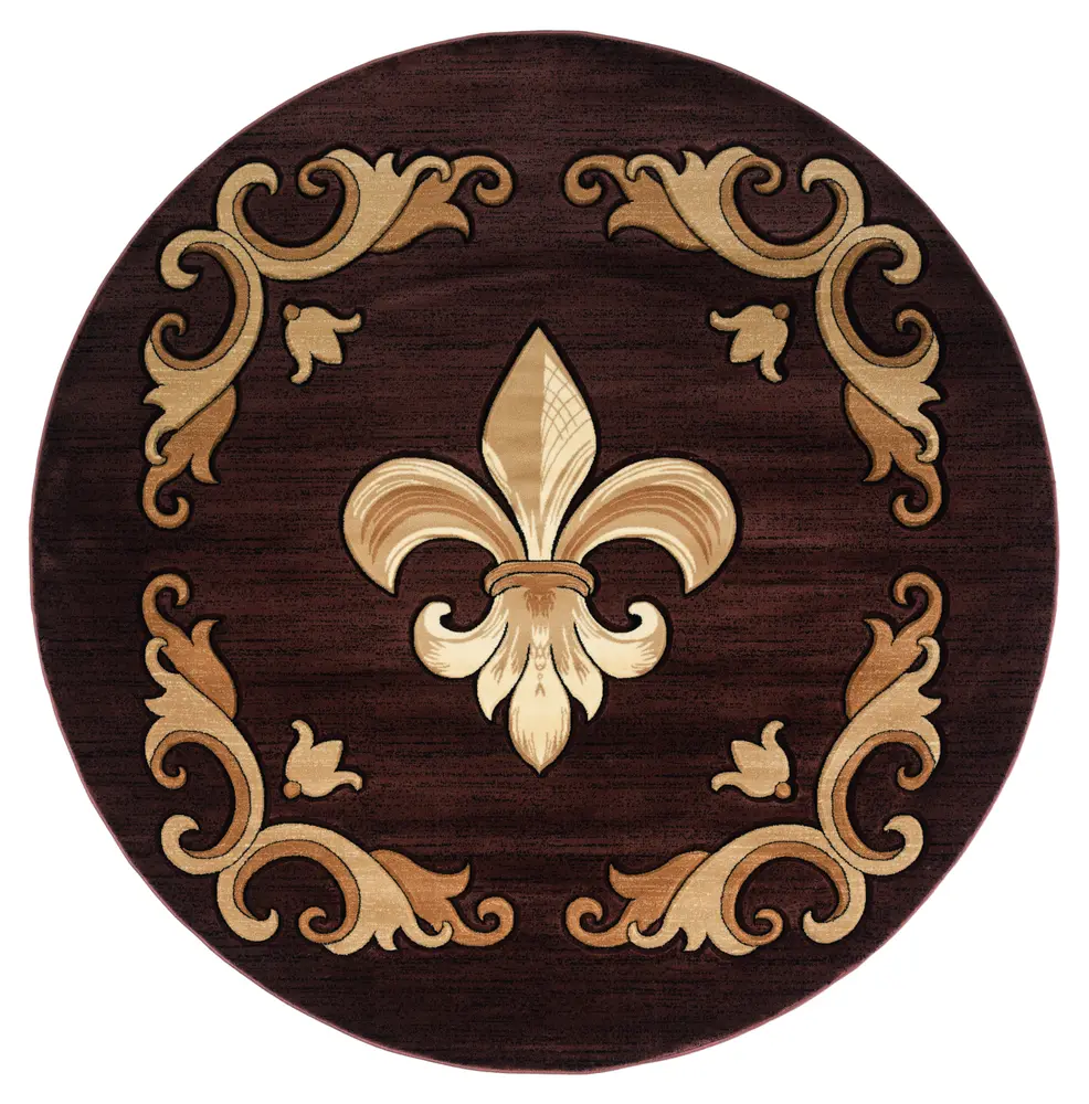 United Weavers Bristol Barnsley Brown Round Rug 7'10