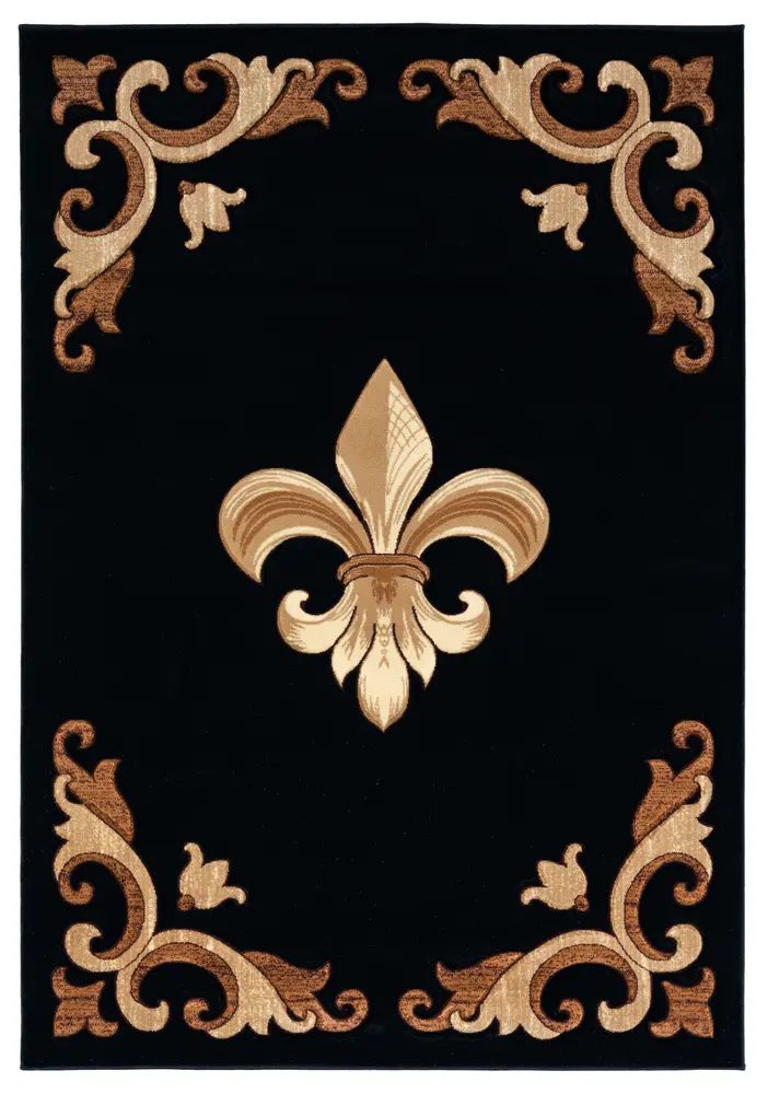 United Weavers Bristol Barnsley Black Area Rug 5'3