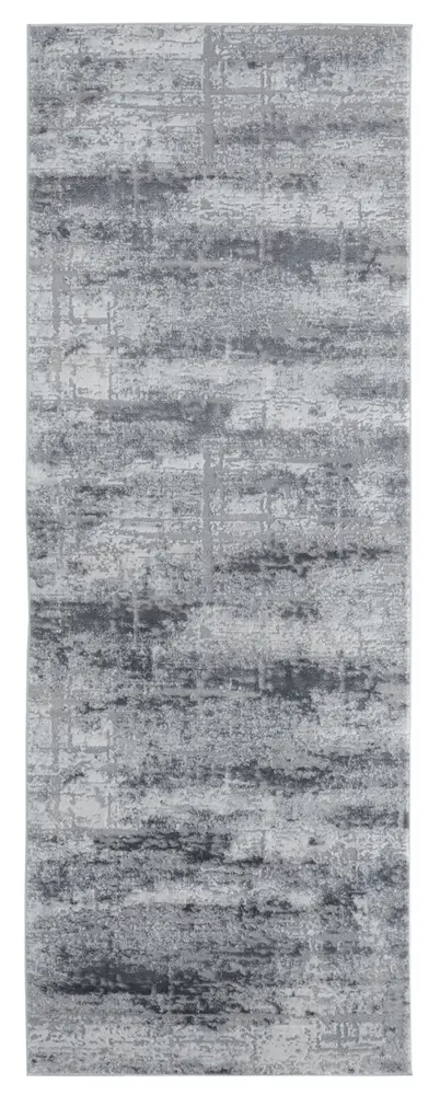 Cascades Mazama Grey Abstract Runner Rug 2'7