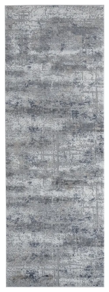 Cascades Mazama Blue Abstract Runner Rug 2'7