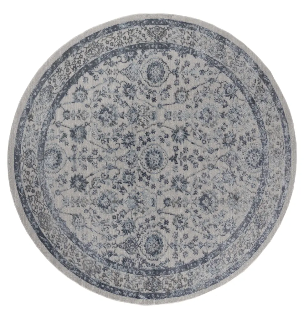 Cascades Shasta Blue Classic Round Rug 7'10