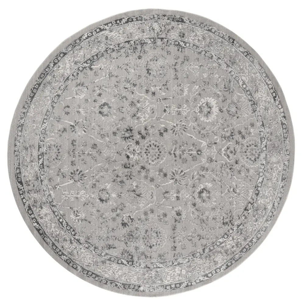 Cascades Shasta Grey Classic Round Rug 7'10