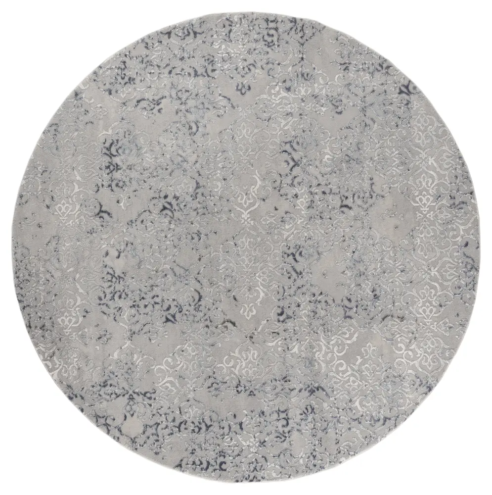 Cascades Marblemount Blue Classic Round Rug 7'10