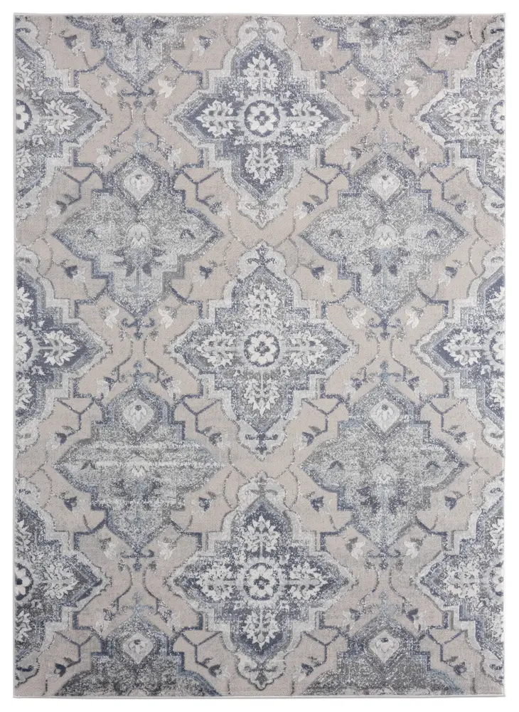 Cascades Leavenworth Blue Geometric Area Rug 5'3