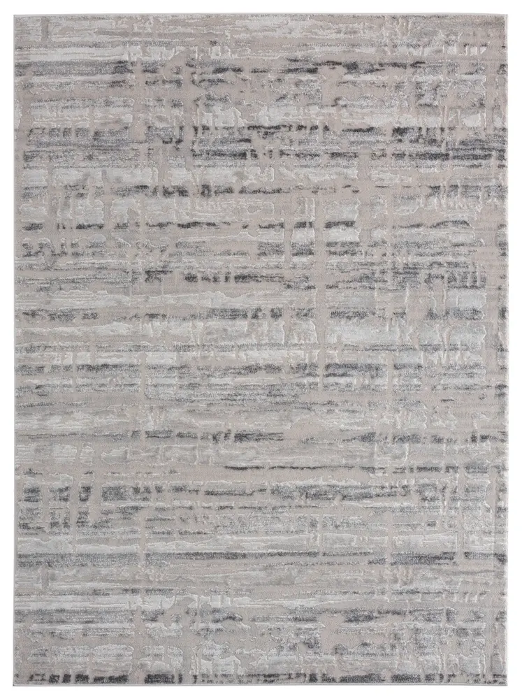 Cascades Rainier Grey Abstract Oversize Rug 12'6