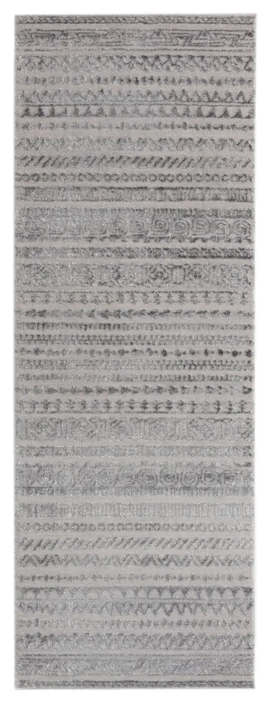 Cascades Yamsay Grey Bohemian Runner Rug 2'7