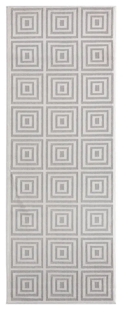 Cascades Tehama Beige Geometric Runner Rug 2'7