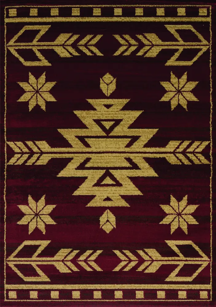 Affinity Teton Red Area Rug 5'3