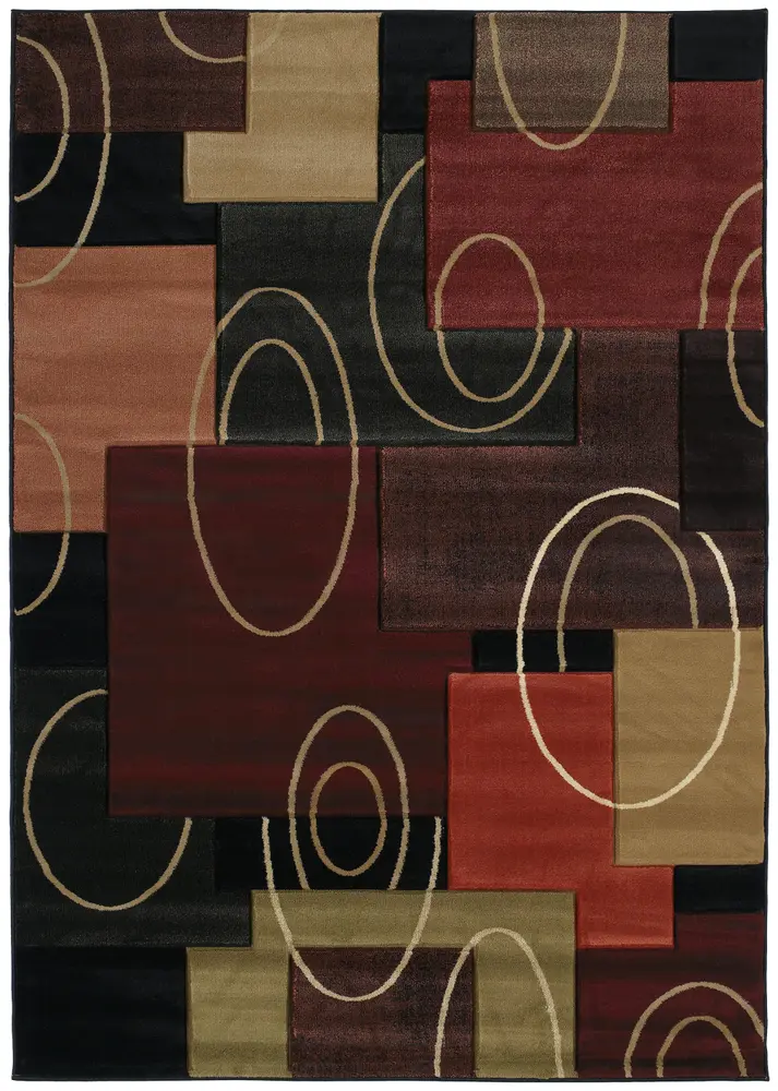 Contours Cha Cha Black Oversize Rug 7'10