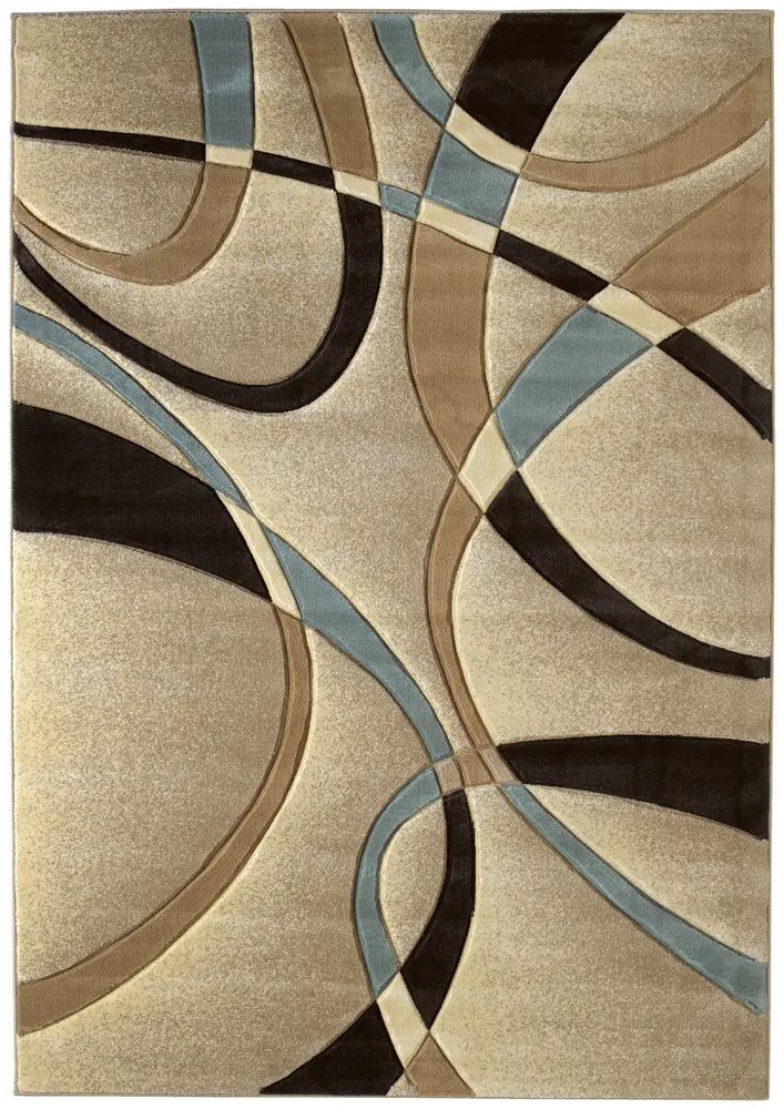 Contours La Chic Beige Area Rug 5'3