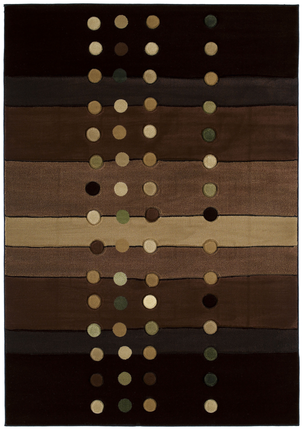Contours Cascades Brown Accent Rug 1'10