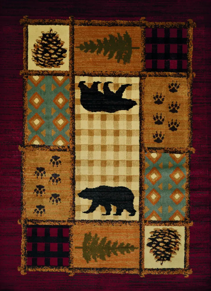Affinity Lodge Mosaic Multi Runner Rug  1'10