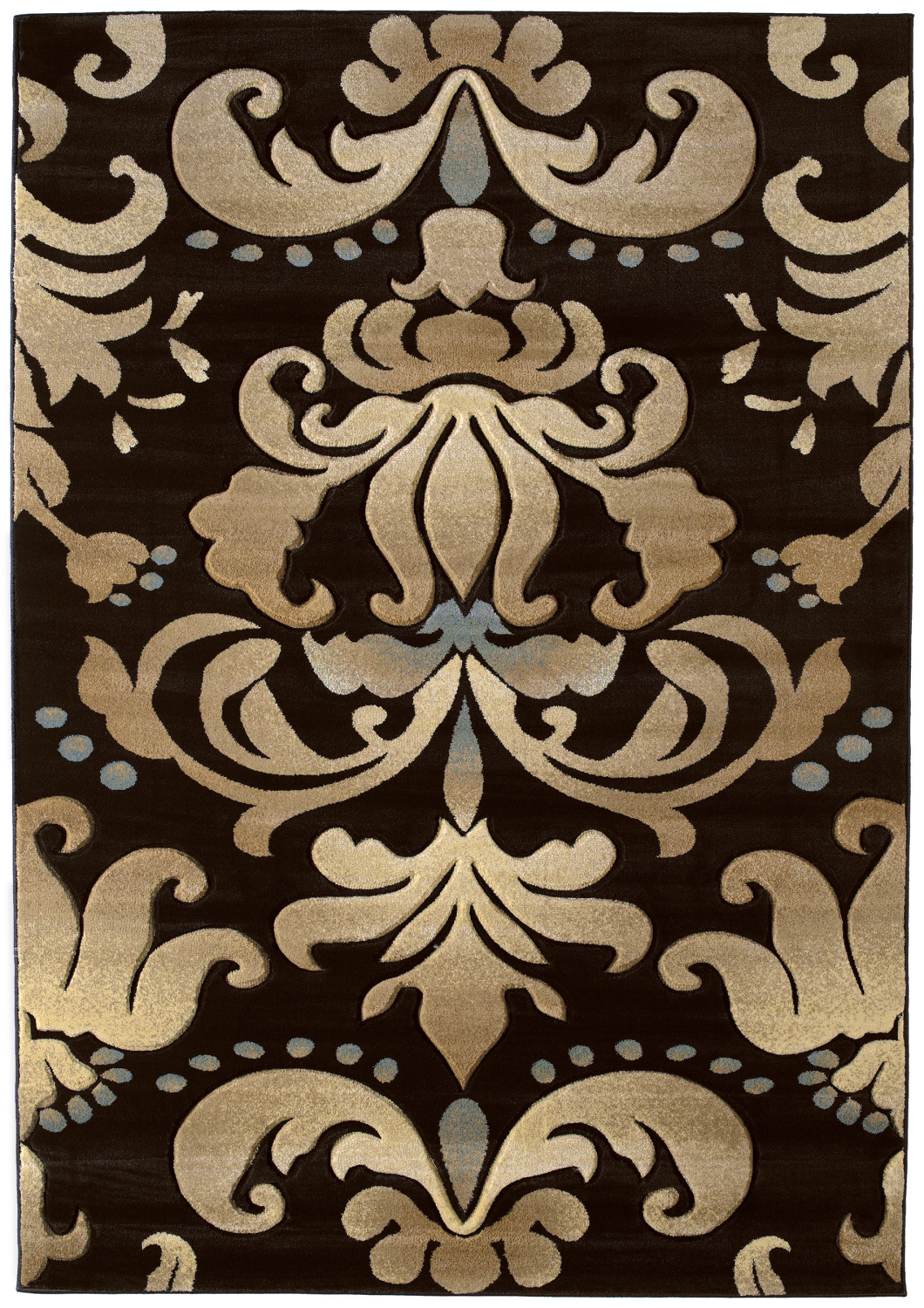 Contours Lotus Brown Accent Rug 1'10