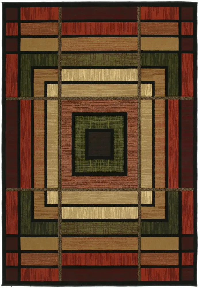 Contours Ambience Red Runner Rug 2'7