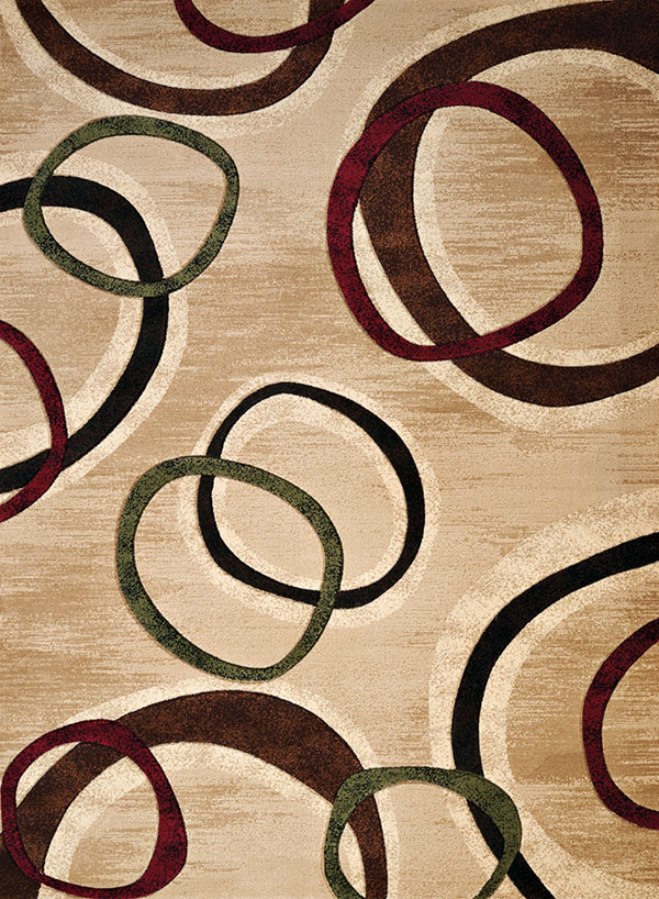 Contours Cul de Sac Beige Accent Rug 1'10