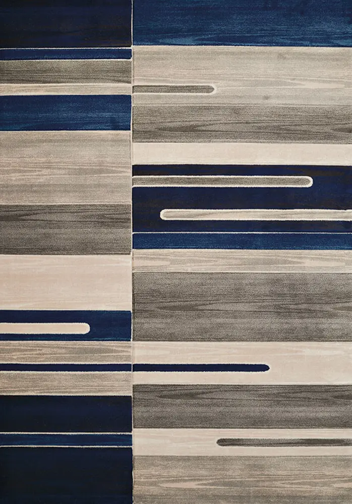 Contours Docker Blue Accent Rug 1'10