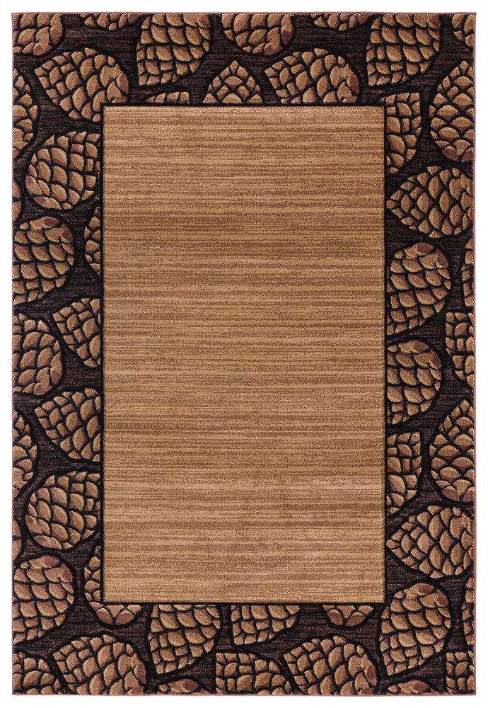 United Weavers Cottage Pine Border Beige Area Rug 2'7