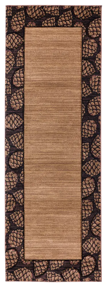 United Weavers Cottage Pine Border Beige Runner Rug 2'7