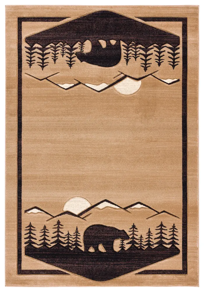 United Weavers Cottage Treetops Beige Accent Rug 1'10