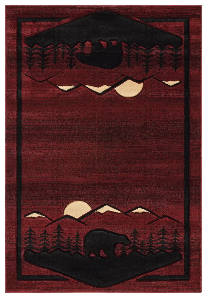 United Weavers Cottage Treetops Burgundy Area Rug 2'7