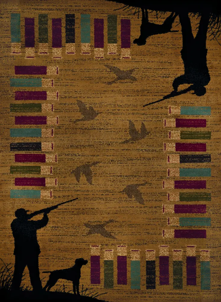 Affinity Bird Shot Gold Area Rug 5'3