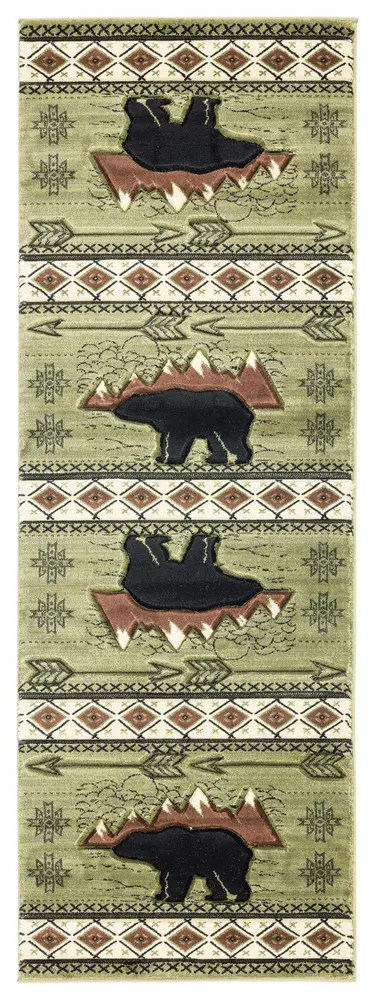 United Weavers Cottage Timberland Green Runner Rug 2'7