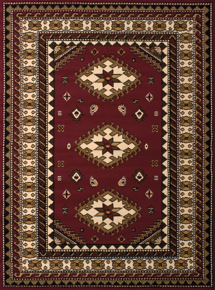United Weavers Dallas Tres Burgundy Area Rug 5'3