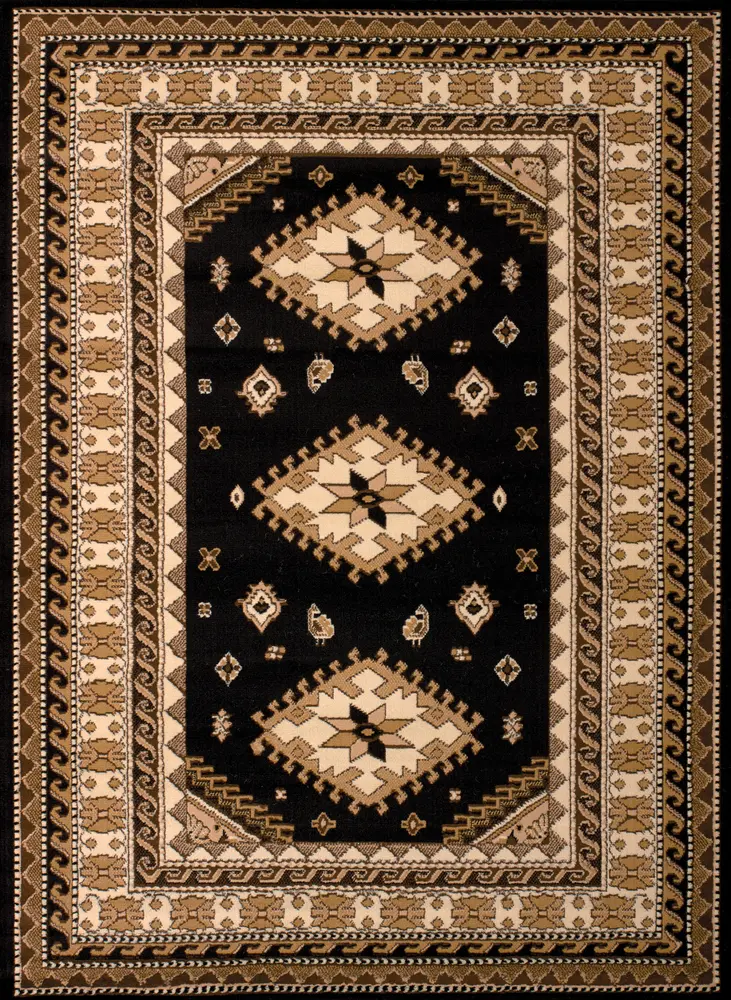 United Weavers Dallas Tres Black Area Rug 5'3