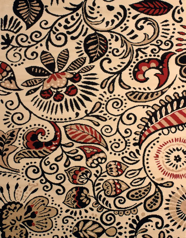 United Weavers Dallas Bandanna Ivory Area Rug 5'3