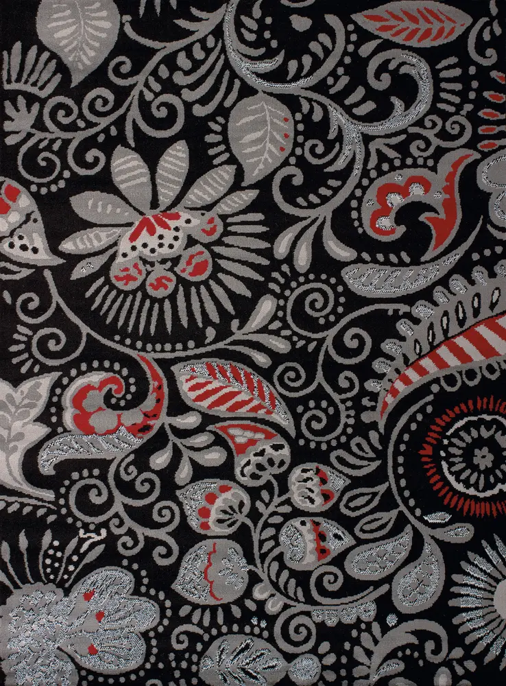 United Weavers Dallas Bandanna Black Area Rug 5'3