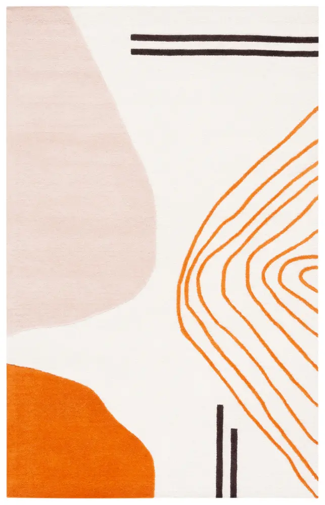 Safavieh Rodeo Drive 5' X 8' Rug in Ivory / Rust